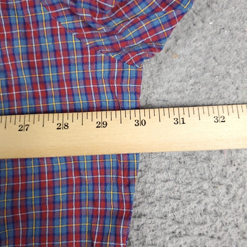 Ralph Lauren Mens 2XLT Blue Red Plaid Pony Button Up Long Sleeve Shirt 2XL Tall - Picture 6 of 7